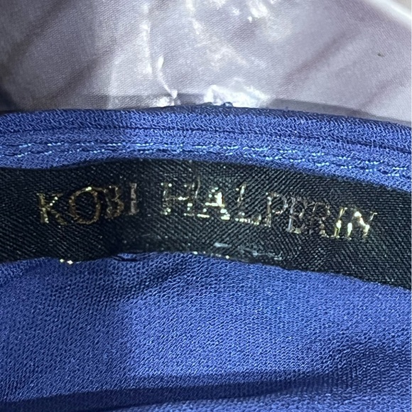 Kobi Halperin Silk Bell Sleeves Elegant Purple Women Sz L Blouse - Picture 4 of 6